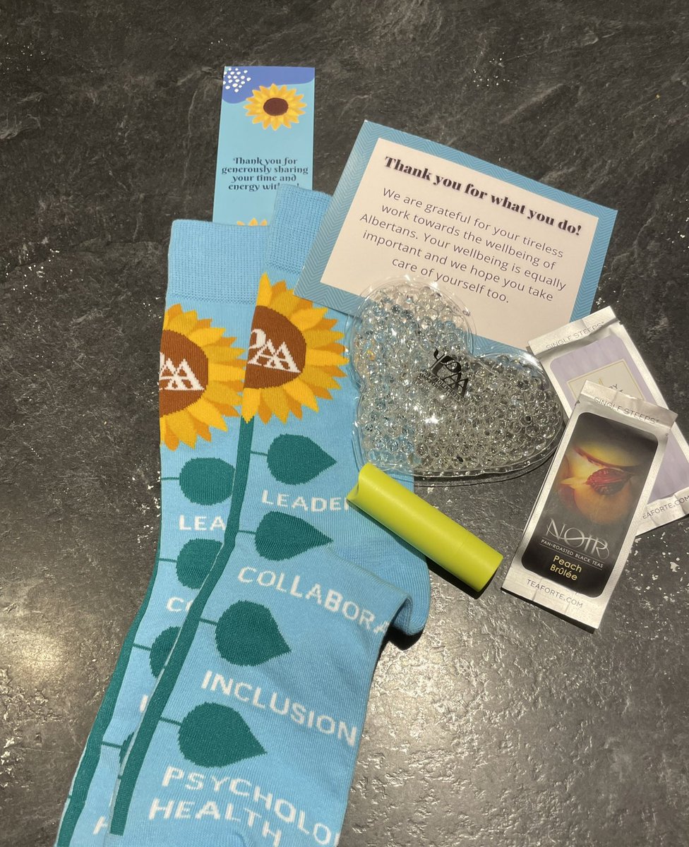 emilyathull's tweet photo. @PAAlberta my favourite is the socks! Thanks for the gifts!! https://t.co/SxPw14nOZI