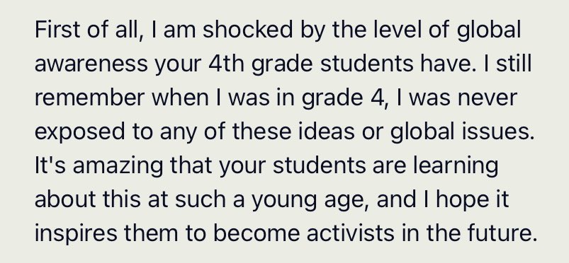 Praise like this is hard to beat. So proud of the G4s @KIS_SeoulCampus for being risk-takers and sharing their passion for the right to education. TY to the high school student activists @kispride & @natesamuelson10 for joining us virtually to play our awareness board games!