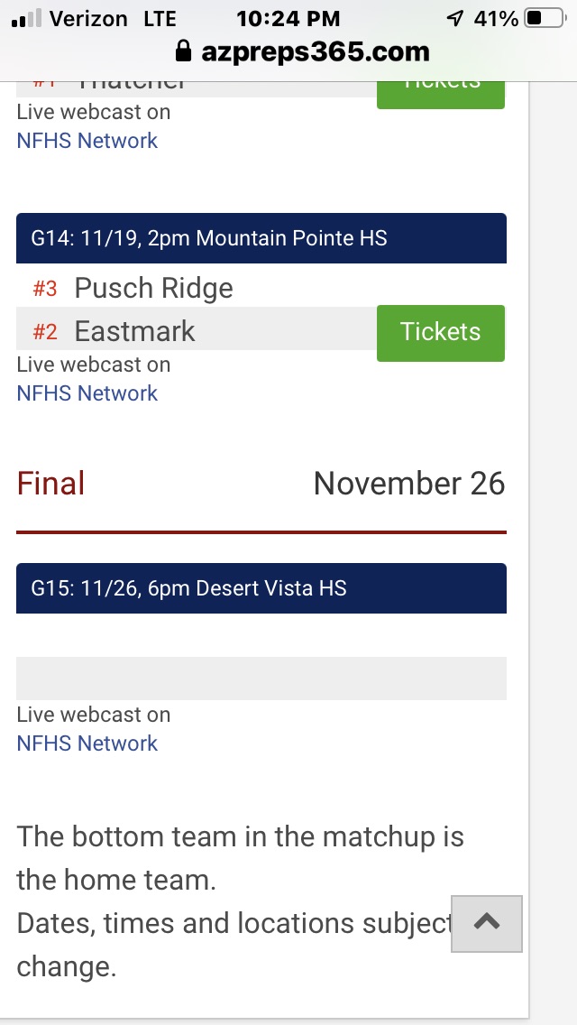 Good luck to our <a href="/orovalleylax/">Oro Valley Lacrosse</a> 🥍HS players who are competing in the AZ State HS 🏈 Semifinal this Sat 11/19 in PHX for Pusch Ridge Christian HS <a href="/PRCAFootball/">Pusch Ridge Football</a> Lezzgoo Lions! <a href="/TylerMustain/">Tyler Mustain</a> <a href="/JackButler913/">Jack Butler</a> <a href="/DrewKlingman/">Drew Klingman</a> GHesse &amp; Noah Morrison