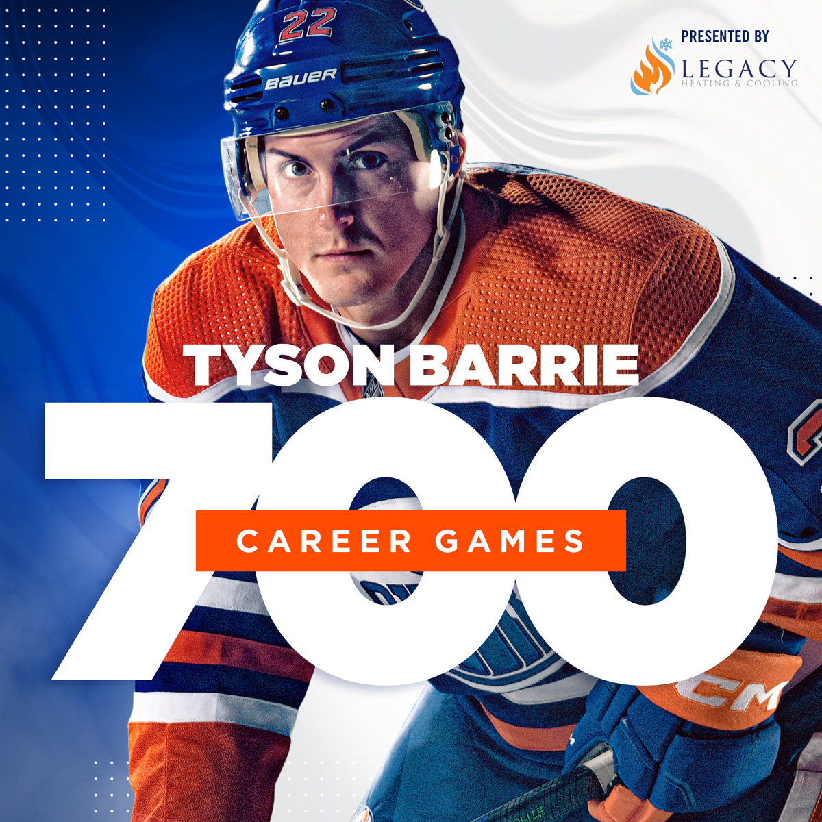 Edmonton Oilers (@edmontonoilers) on Twitter photo 7⃣0⃣0⃣
Tonight marks 700 career games for Tyson Barrie!
<a href="/LegacyHCYeg/">LegacyHeating</a> | #LetsGoOilers 7⃣0⃣0⃣
Tonight marks 700 career games for Tyson Barrie!
<a href="/LegacyHCYeg/">LegacyHeating</a> | #LetsGoOilers