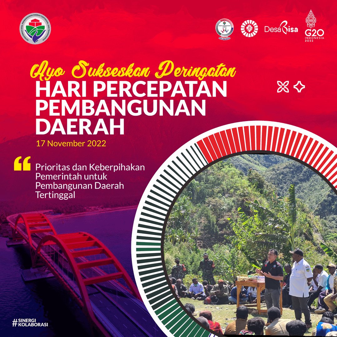 aris_bin_matius's tweet photo. #HariPercepatanPembangunanDaerah
@jokowi 
@halimiskandarnu 
@kemendespdtt 
@malik_haramain 
@imansyukri 
@taufikmadjid71 
@yusradaridesa
@azzameldzikrie 
@tppkemendes 
@Ditjen_PPDT https://t.co/2hOHcbTOxX