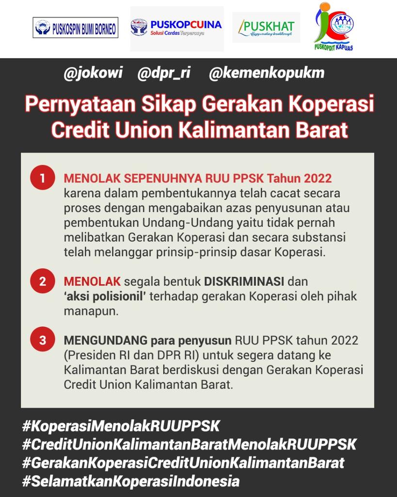perokin_btons's tweet photo. #koperasimenolakRUUPPSK
#creditunionkalimantanbaratmenolakRUUPPSK
#gerakankoperasicreditunionkalimantanbarat https://t.co/MnNvuS4h4G