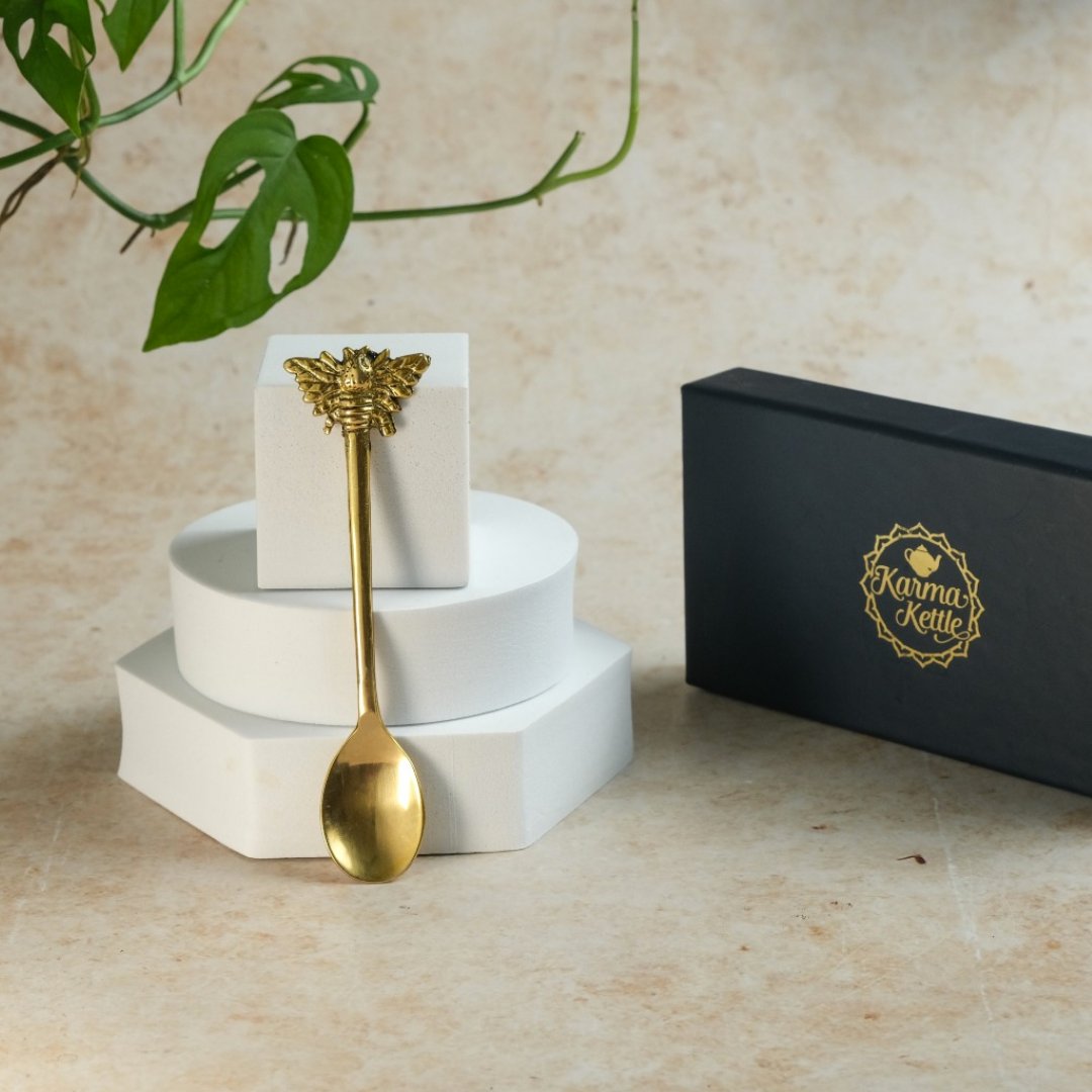 KarmaKettleTeas's tweet photo. A butterfly often symbolizes renewal, hope, and magnificence. The brass tea spoon with a beautiful butterfly charm is perfect for gifting to enhance the entire tea drinking experience. 🦋 https://t.co/nZvkcyNMCX