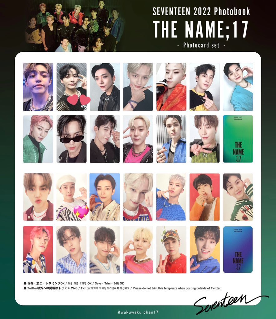 seventeen THE NAME 17 インスタントフォト ジョンハン