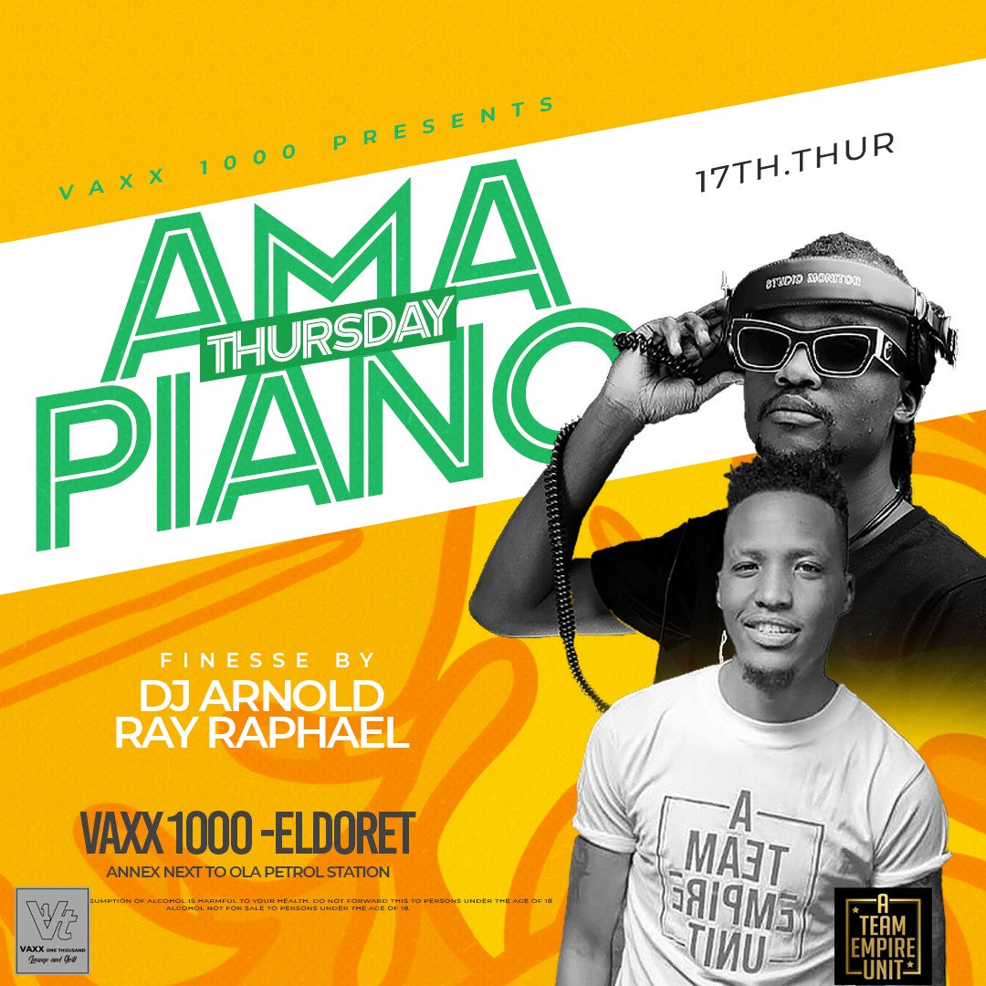 DJ_ARNOLD_KENYA's tweet photo. AMAZING AMAPIANO THURSDAY'S
@vaxx1000
VIBES BY ME
HOSTED BY
@ray_raphael_1
COME THROUGH FOR LEGIT NIGHTS
REFRESHING MOMENTS 
PURE GOOD VIBES &amp; INSHAALLAH
FINE GHELS
AFFORDABLE FOOD &amp;DRINKS 
I AM #thebaddestentertainer 
#Bahati #Fuliz #CristianoRonaldo #Ruaka #KindlyDm https://t.co/wXshrPdtAN