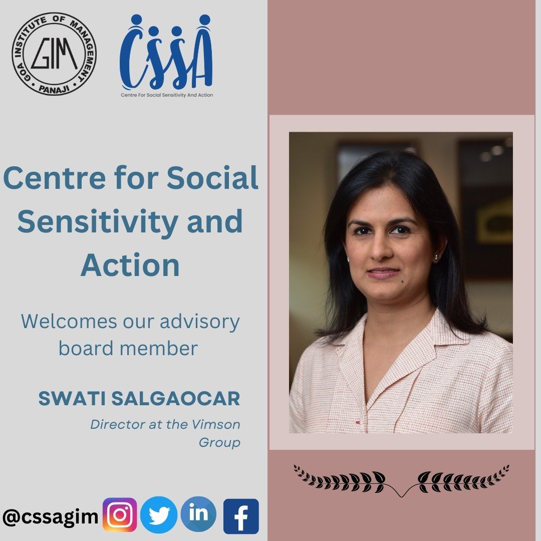 cssagim's tweet photo. @cssagim is pleased to welcome Ms Swati Salgaocar as an Advisory Board member of #CSSAGIM.
We are thankful to her for accepting our invitation. We are confident that with her valuable guidance centre will chart new heights, and design & deliver initiatives towards #Agenda2030. https://t.co/Bn4GGDfjjB