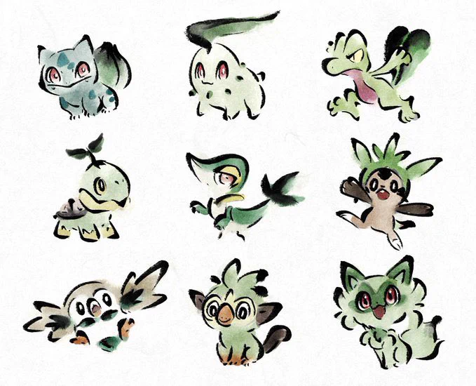 ポケモン御三家たち 