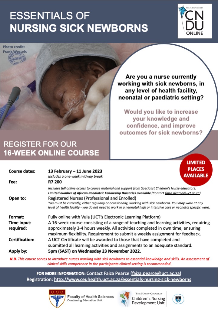 HCCNDU's tweet photo. [2/3] All infants born preterm require immediate and significant medical care, and we are proud to support this process with the launch of our new short course *Essentials of nursing sick newborns*

#BornTooSoon #WorldPretermDay https://t.co/Q5SBop9XZk