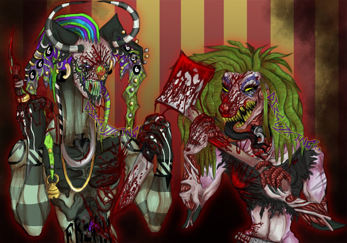 OneSkuzzyJester's tweet photo. Gift for someone who goes by the name of Klown.Freak on Instagram
#blood #digitalart #clown #clowns #gore #clownoc https://t.co/QJvVgcjIGL