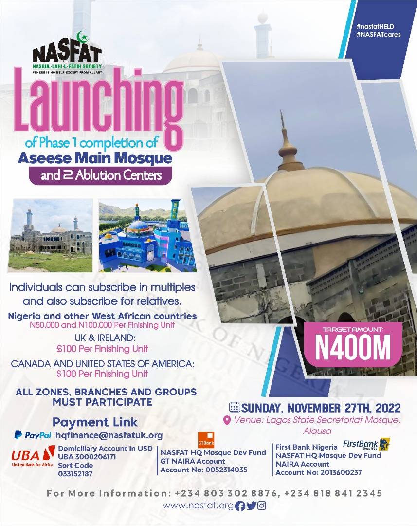 It's a good cause to support. Won't you rather join US. 

#nasfatHELD
#NASFATcares