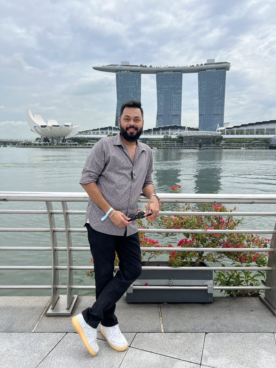 Shooting with #Marinabay in the backdrop! Something very interesting coming up...