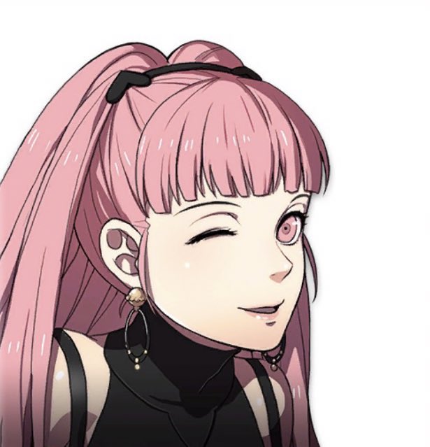 She curls her lips mischievously, letting him slide her hands to his shoulders before stealing a quick kiss from him. 

Hilda presses her toes up, leaning against him for support. Once she had pulled away, she laughs softly, a mad blush on her cheeks. “Got you,”