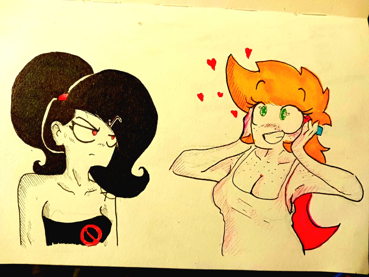 UniWiz666's tweet photo. Getting back into the swing of things with a Puffy Ami Yumi redraw

 #oc #originalcharacter #SunsetHeights https://t.co/MnBjLH0yvZ