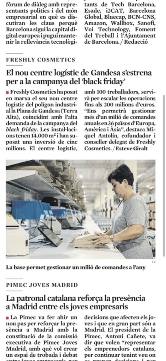 carlosperramon's tweet photo. Moltes felicitats Freshly Cosmetics Gandesa, en un sector del Incasòl. https://t.co/g5grewZDOr