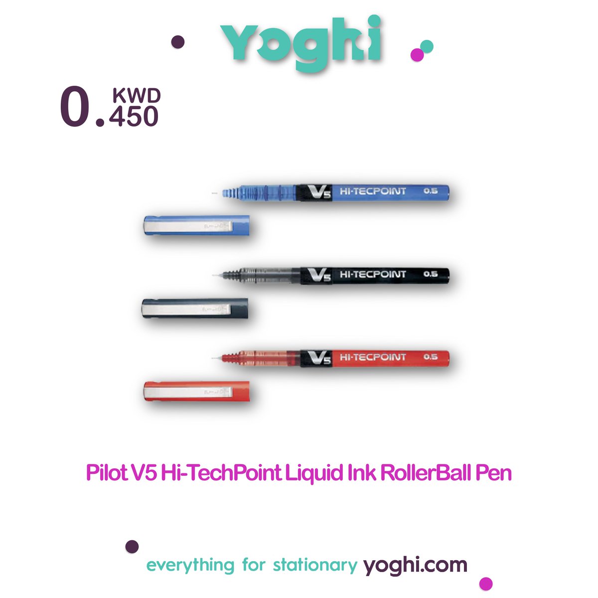 yoghistore's tweet image. Check out Pilot V5 Hi-TechPoint Pen on Our online Store

bit.ly/3E8qzw5

#pilotv5 #pilot #pen #office #onlinestores #yoghistore #stationary #office #kuwait #officestationery #school #schoolpen, #officepen #blueink #inkpen