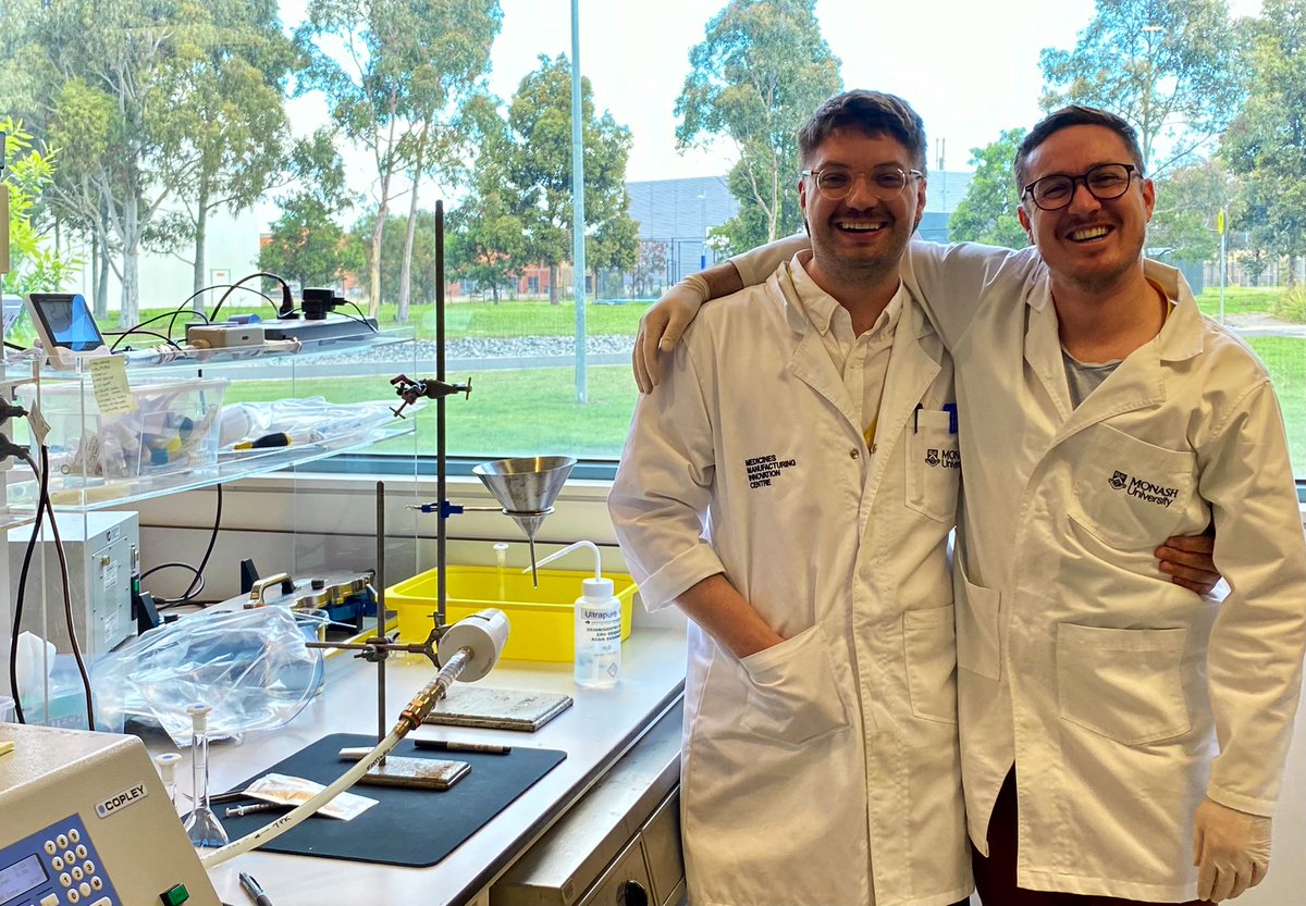 MMIC Melbourne (@mmic_melb) on Twitter photo Dr <a href="/_Andy_McArthur_/">Andy McArthur</a> sadly farewells Dr David Rudd, both having bonded while working on the <a href="/InhaledOxytocin/">Inhaled Oxytocin Project</a> Project. David is moving to a new <a href="/MIPS_Australia/">Monash Institute of Pharmaceutical Sciences</a> role managing the HMSTrust Lab & also just won a $1m ARC LIEF grant for a timsTOF MALDI-2 ion mobility mass spectrometer🎉 Dr <a href="/_Andy_McArthur_/">Andy McArthur</a> sadly farewells Dr David Rudd, both having bonded while working on the <a href="/InhaledOxytocin/">Inhaled Oxytocin Project</a> Project. David is moving to a new <a href="/MIPS_Australia/">Monash Institute of Pharmaceutical Sciences</a> role managing the HMSTrust Lab & also just won a $1m ARC LIEF grant for a timsTOF MALDI-2 ion mobility mass spectrometer🎉
