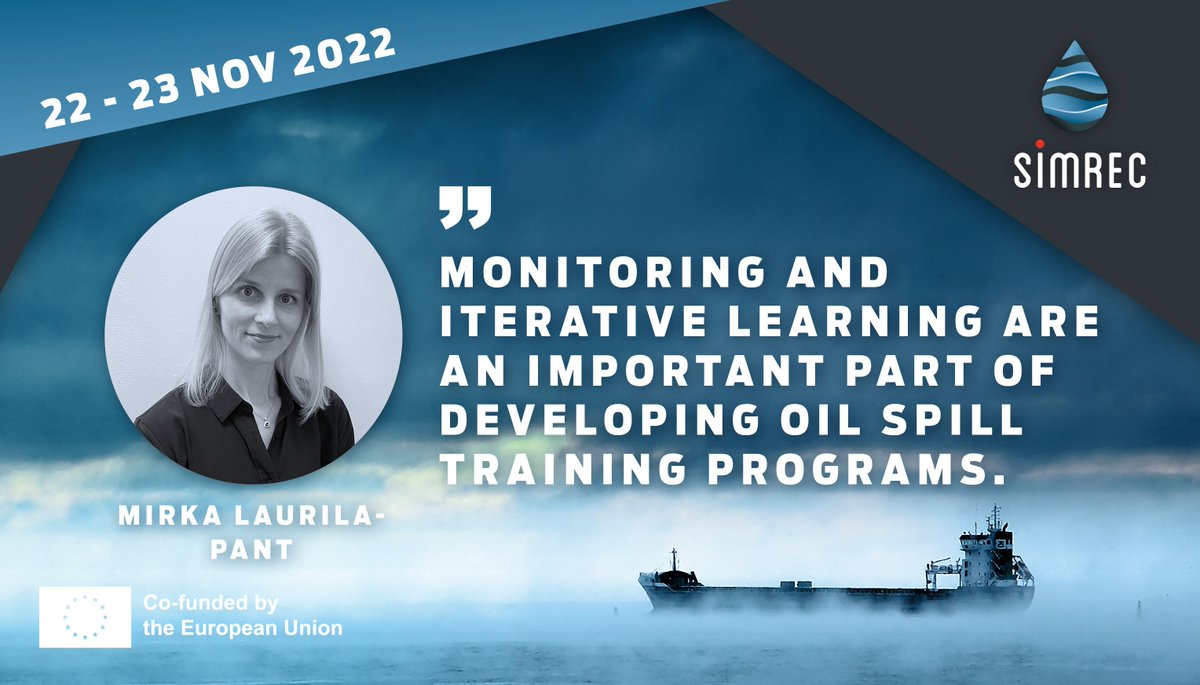 MerikotkaCentre's tweet photo. PhD, Postdoctoral researcher @MirkaLPant Laurila-Pant from @helsinkiuni @UHEcoEnvi 

will talk about monitoring and iterative learning as part of the developing oil spill training programs. 

Register to join #SIMREC final seminar: 
https://t.co/R4a3ytUt82 https://t.co/sGOEKgAmNl