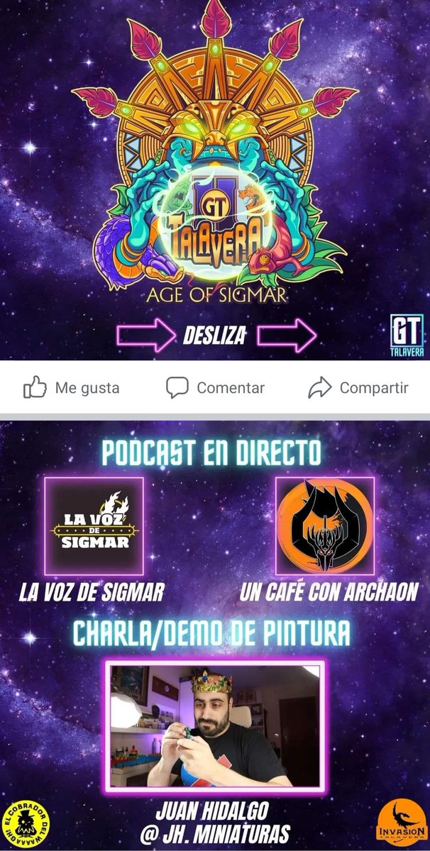 No somos tan grandes como nuestros hermanos de 40k, pero intentaremos  que el #GTTalavera de AoS este cargado de cositas y no solo para jugadores, también para nuestros visitantes.
A quien no le va a gustar una clase con el maestros <a href="/JhMiniatures/">JH Miniatures</a> ??