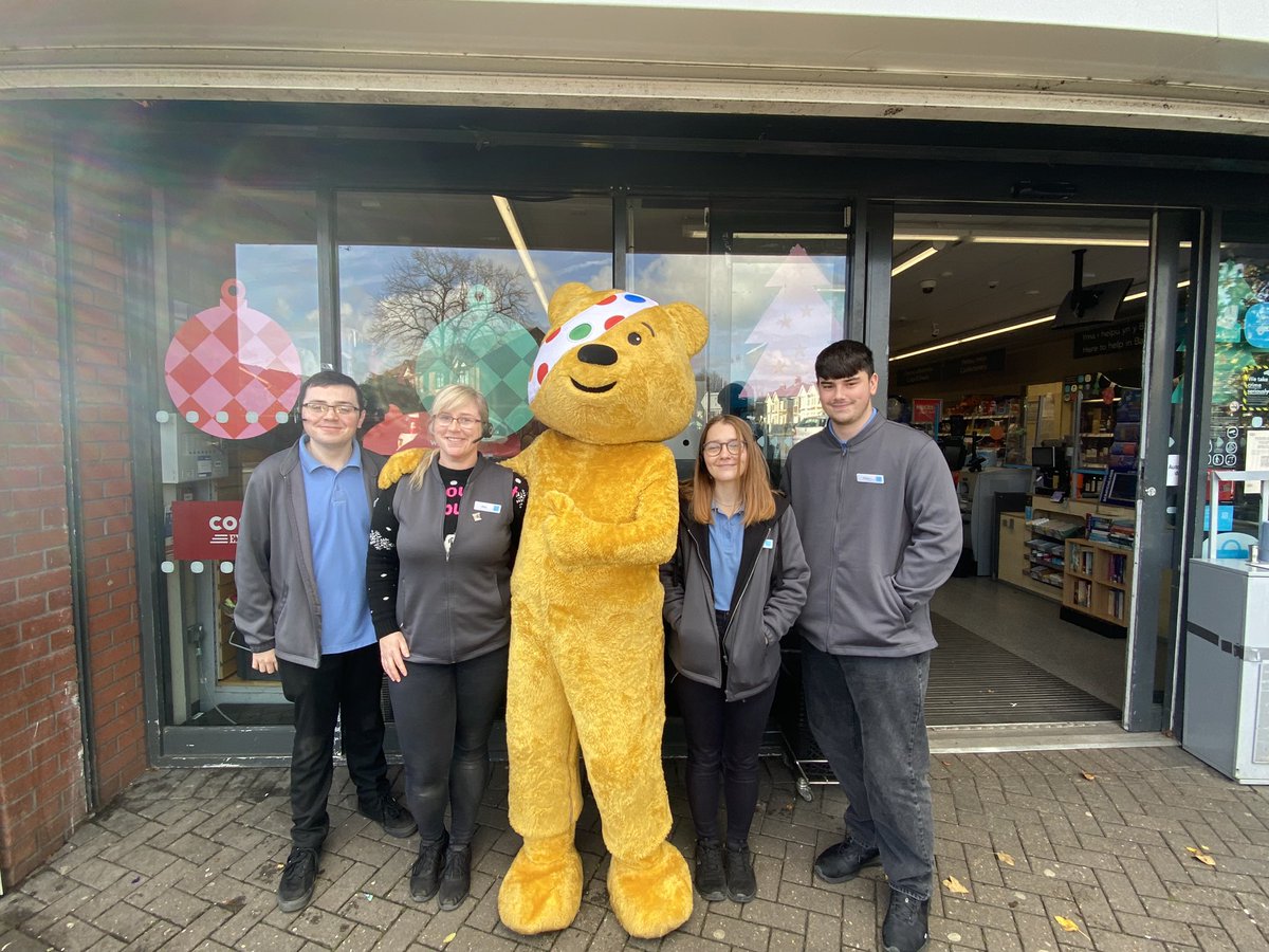 Thank you <a href="/BarryRoundTable/">Barry Round Table</a> for bringing pudsey bear to visit us today 🐻 one of the new local causes supported by <a href="/coopuk/">Co-op</a>    Local community Fund causes.coop.co.uk 💙  <a href="/CarrieAMcC/">Carrie McCambridge</a> <a href="/ClareBowman/">Clare Bowman</a> #itswhatwedo #community #pudseybear #localcommunityfund