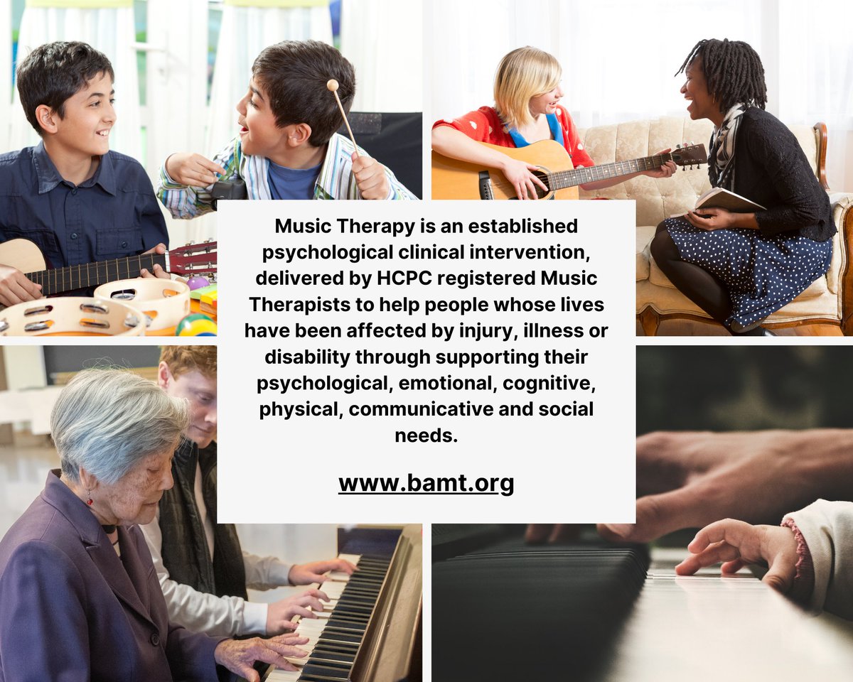 musictherapyuk's tweet photo. It's #PsychologicalProfessionsWeek2022 and what better time than to share some of the many benefits of #MusicTherapy!

Music can be used to help express, contain and process difficult thoughts &amp; feelings without the need for words.

@PPNEngland https://t.co/QffGVy9vjQ
