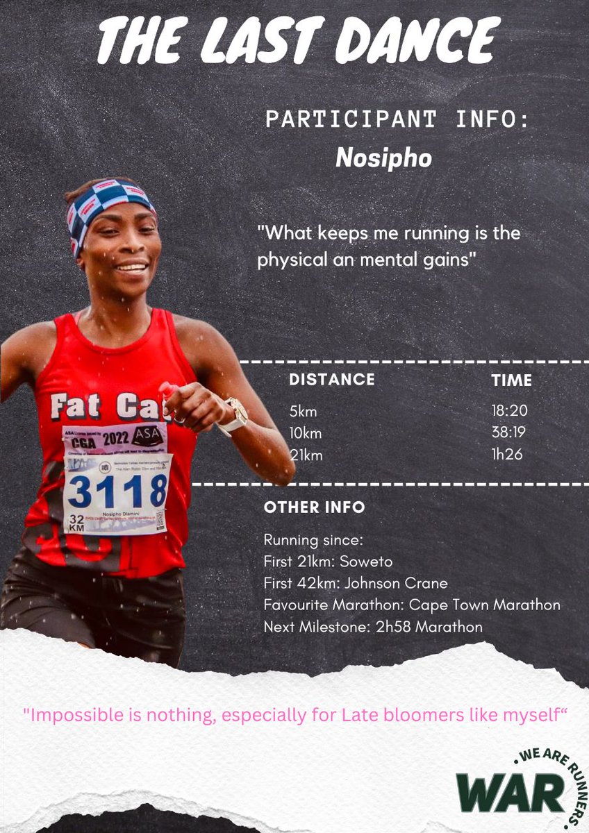 we_are_runners_'s tweet photo. The lioness Nosipho @nocydl is also coming out to play with other children at the last dace. 

#TheLastDance2022 https://t.co/8vJSWbqhig