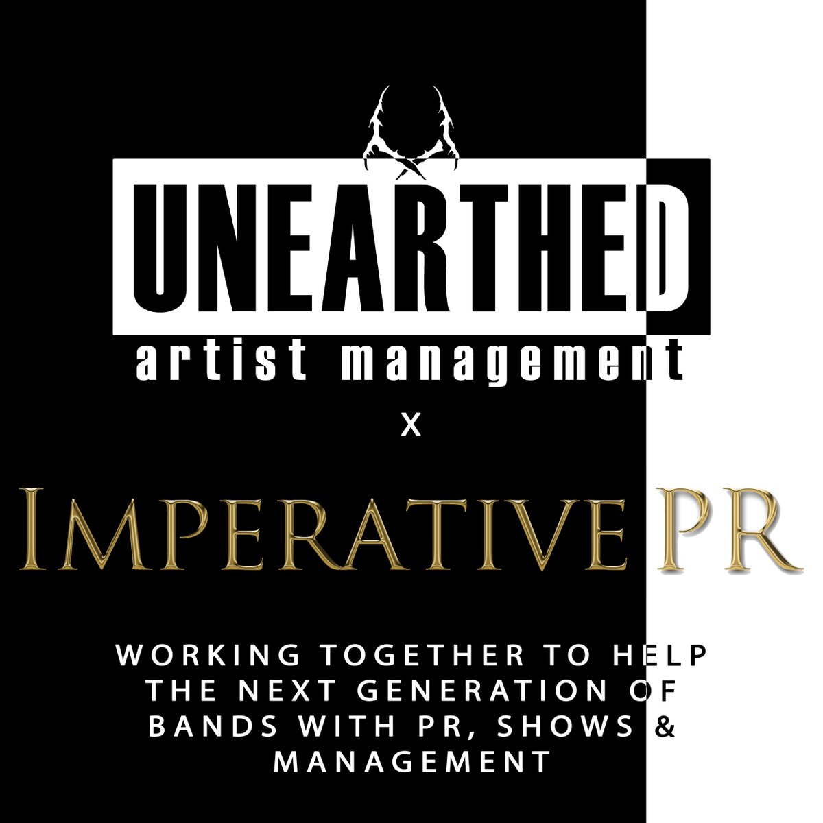 ImperativePR's tweet photo. Today we are delighted to announce a new working partnership with the fantastic team at @unearthedmusic_ which will allow us both to offer an even better service to the bands we support.
#imperativepr #unearthedmusic #strongertogether #thefutureisheavy #pr #management #booking https://t.co/wwWxzwlj4m