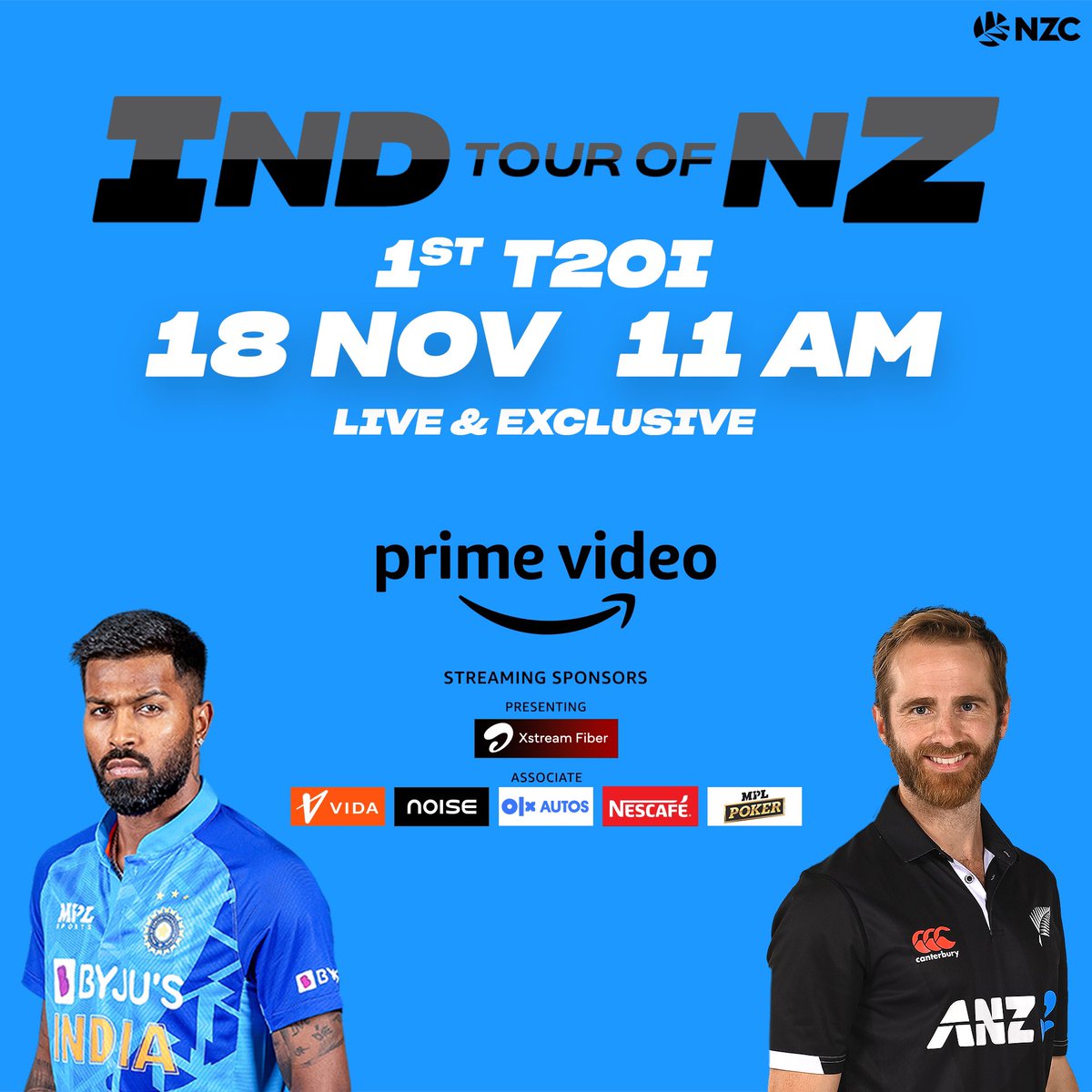virendersehwag's tweet photo. Winning in New Zealand has always been a great achievement. 

Time to show your true potential, #TeamIndia.

Watch the 1st T20I starting 11AM tomorrow, live and exclusive only on @primevideoin.

#NZVINDonPrime    #CricketOnPrime https://t.co/KFxk6fz1va