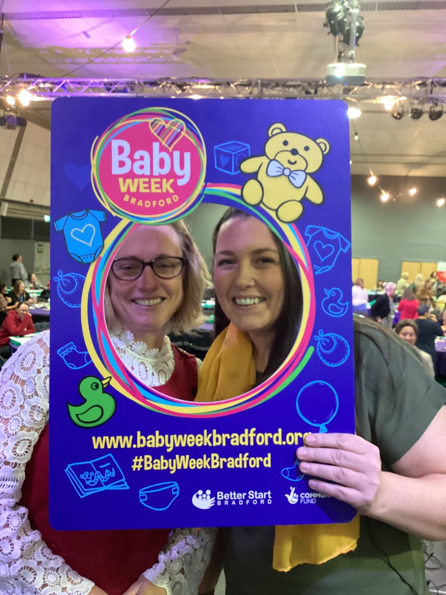 We now welcome @BHTEarlyEd and @ccrane74 on to the #babyweekbradford stage as they share learning from the Talking Together programme.