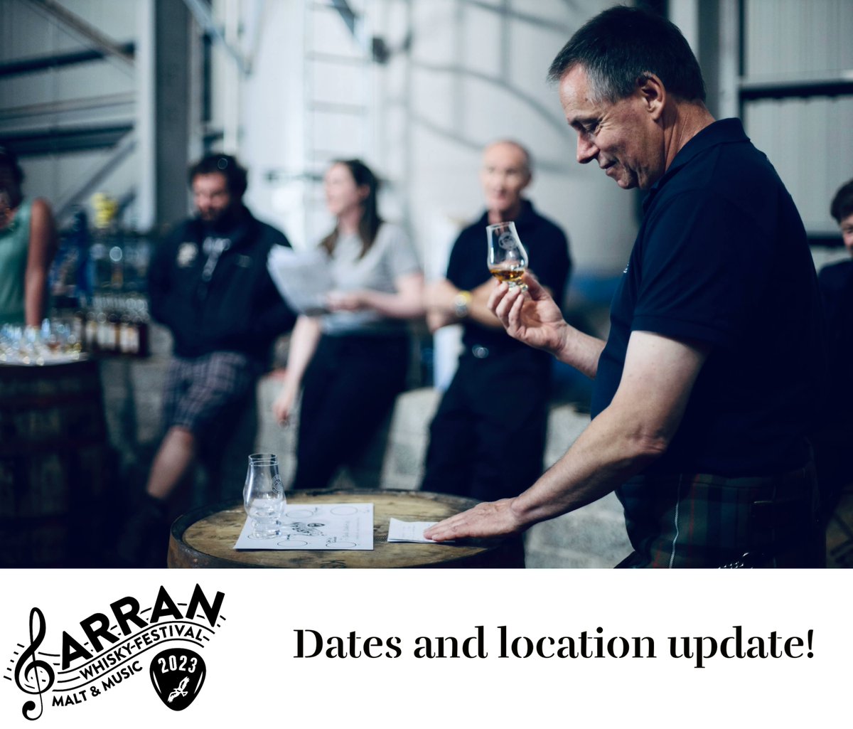 🎉 🥃 Arran Whisky Festival – Malt and Music Update 🥃 🎉 23rd, 24th & 25th June 2023 We will be in Lochranza for The White Stag Dinner on Friday evening and for the daytime Festival and evening Ceilidh on Saturday, at Lagg for the Survivor's Lunch on Sunday. More info to follow.