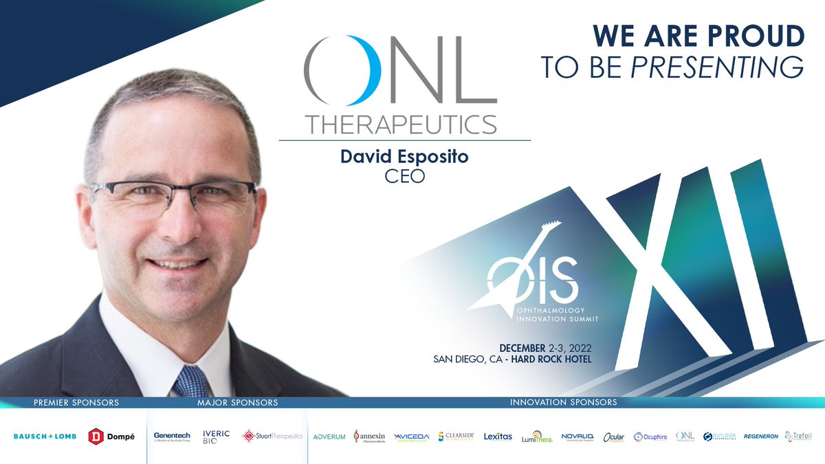 D_A_Esposito's tweet photo. We are excited to be among the lineup of presenters during OIS XII on December 2-3, at the Hard Rock San Diego. We hope to see you there! https://t.co/ZmMsFo5JfO @ONLTherapeutics https://t.co/1QsZ0SOmY8