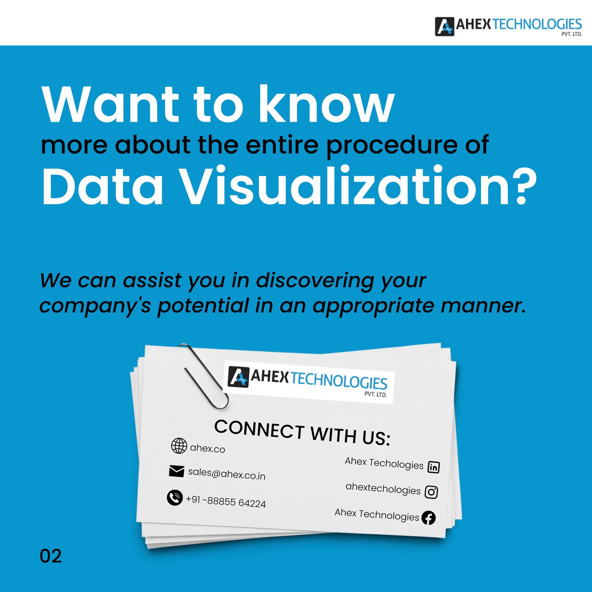 ahextechnology's tweet photo. Ahex Technologies is capable enough to cater you those facilities and keep your business grow exponentially.
Connect with us to know more.
#datavisualization #datamanagement #marketing #business #webdesign #webdevelopment #appdesigning #ahex #ahextechnology #ahextechnologies https://t.co/fpZc0vwovr