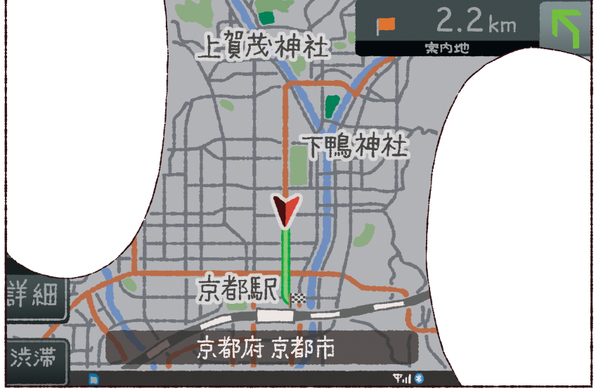 カーナビ風の地図 