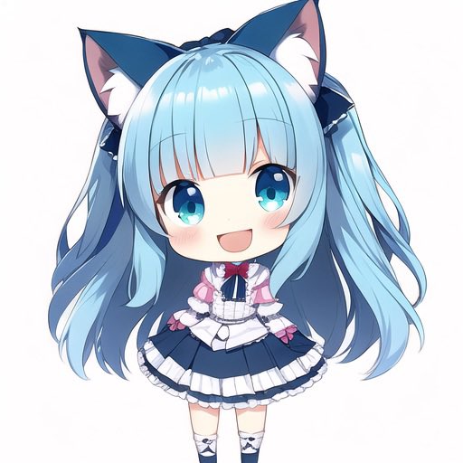 #ねこねこ学園中等部(仮) 
#LINEスタンプ 
#NovelAIDiffusion 