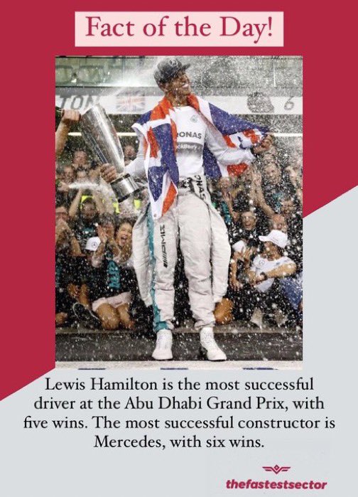 _TFSofficial's tweet photo. Your fact of the day! 

#F1 #Formula1 #AbuDhabiGP #LewisHamilton #Hamilton #Mercedes #F1fact https://t.co/NeQMsWzB8A