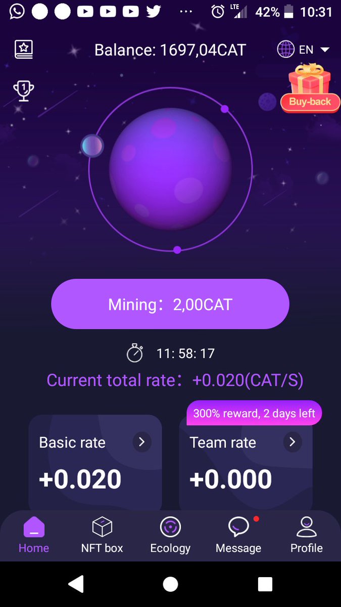 anciitis32's tweet image. Here is my referral code for CatStar. Use the referral code to boost:8E54LX. Download at chatany.world/h5/reg.html?in…