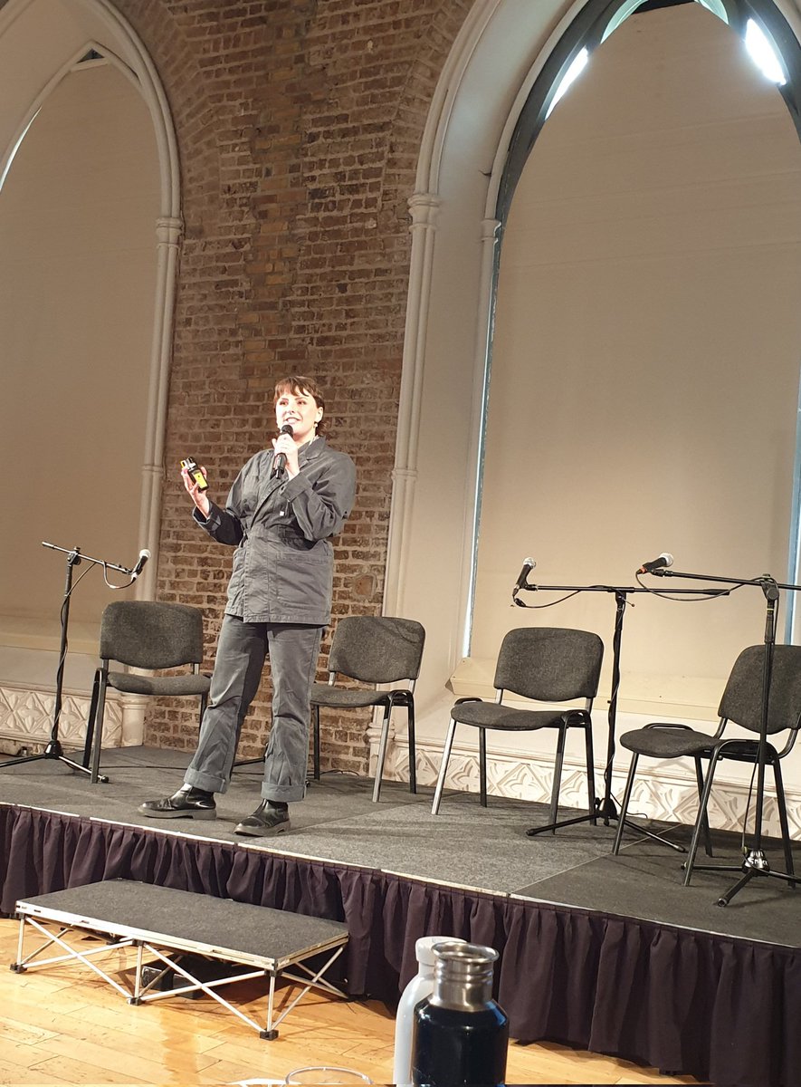Clrdowney's tweet photo. "Planned and perceived obsolescence are like a dangerous cocktail getting us drunk on stuff" - brilliant scene setting from @Gwenhams at #circularbydesign Festival today @NCAD_Dublin @DCCIreland @creativefutur16 https://t.co/rBGTs1nOfa