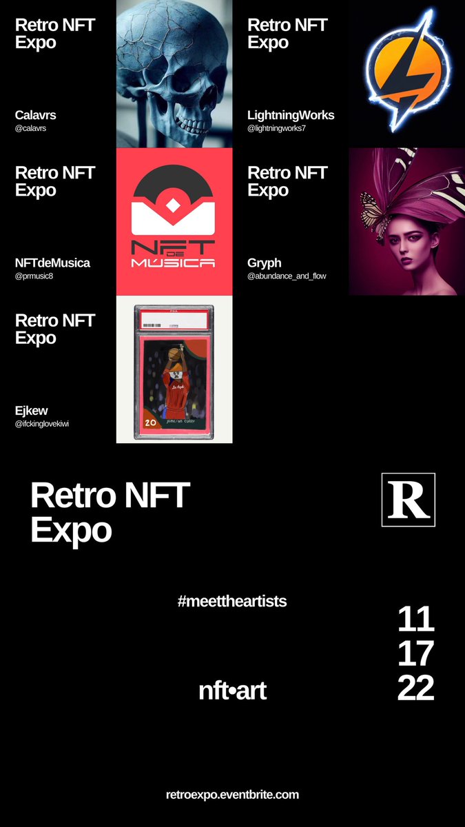 NFTARTPR's tweet image. Tonight!!!!!!!! @LaRespuestaPR we invite you to Retro NFT Expo NFT showcase, educational talks, NFT booths, local market vendors, tattoo, interactive art installations, immersive AR experience room, live music, fashion show, networking &amp;amp; more! For tickets: retroexpo.eventbrite.com