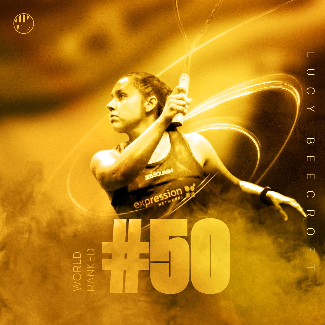 🔝 Career High World Ranking 🔝

Lucy Beecroft has just hit her best-ever PSA World ranking of #50!! 👑

In the last few months, Lucy has reached the semi-finals in the Rhode Island Open and Nash Cup, had a finals loss in the Hamilton Open and won the NTA Classic!