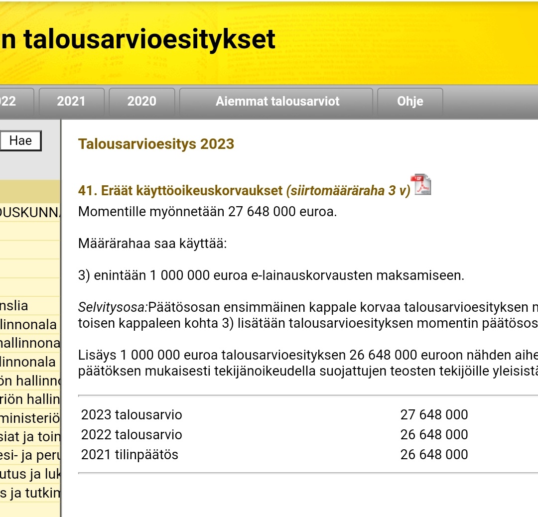 jpkoskinen's tweet photo. Siinä se nyt on!
1M e-lainauskorvauksiin!
Kaksi kulttuuriministeriä lupasi homman hoitaa, ja se on hoidettu.
Kiitos, @kurvisentwiit ja @HonkonenPetri ! https://t.co/9KviJdb19r