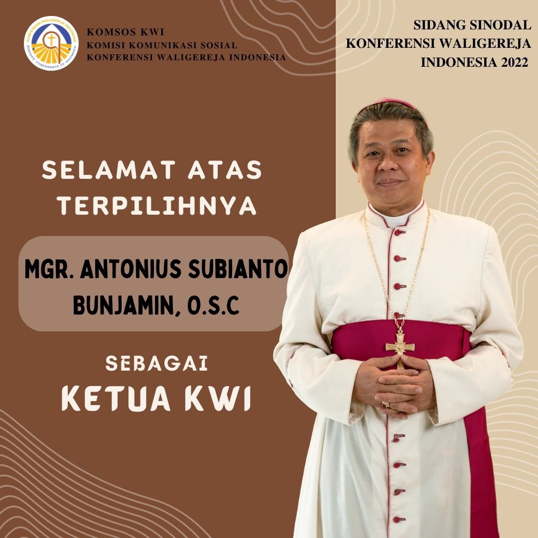 RomoKristiadipr's tweet photo. Selamat atas terpilihnya Mgr. Anton, uskup Bandung sebagai Ketua Konferensi Waligereja Indonesia dan Mgr. Paskalis, uskup Bogor sebagai Sekretaris Jenderal KWI. 

Selamat melayani lebih sungguh Gereja Katolik Indonesia dan sesama siapapun juga. 100% Katolik, 100% Indonesia. https://t.co/YZi59Sc3ob