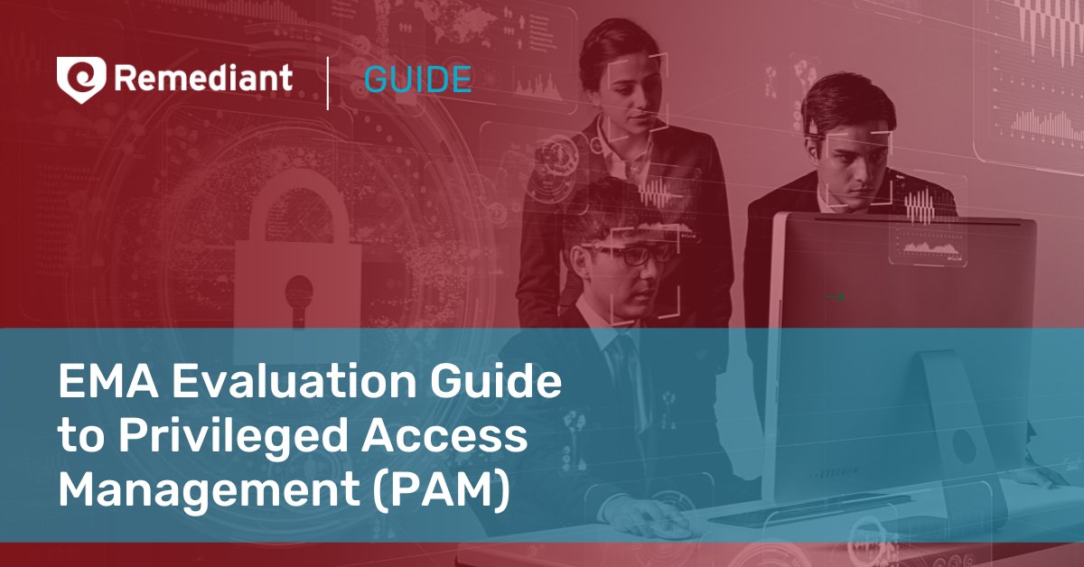 Remediant's tweet image. Download for suggested steps when evaluating a #PrivilegeAccessManagement solution, key considerations to keep in mind, and Enterprise Management Associates' (@ema_research) perspective on the ROI of modern #PAM solutions. 

Get the guide: hubs.la/Q01r93pL0