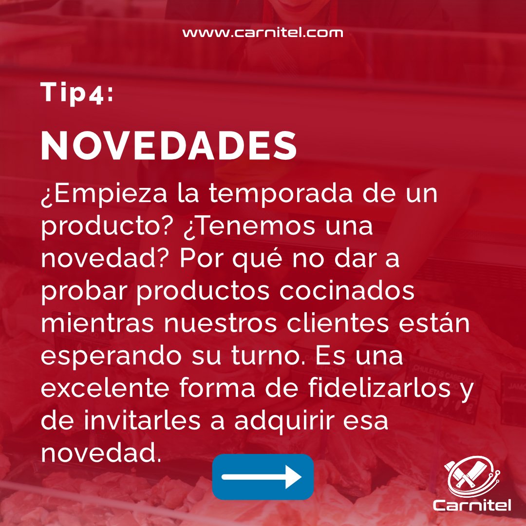 carnitel's tweet image. 5 Tips para Carnicería 🥩: AUMENTA TUS VENTAS 📈 💯
(PARTE 2)
🌐 Visítanos en carnitel.com
#consejosparacarnicerias #tipscarniceria #carniceria #carnicero #carnicera #carnicerías #digitalización #carniceriasespañolas #carniceríasespaña #carniceriaseseña