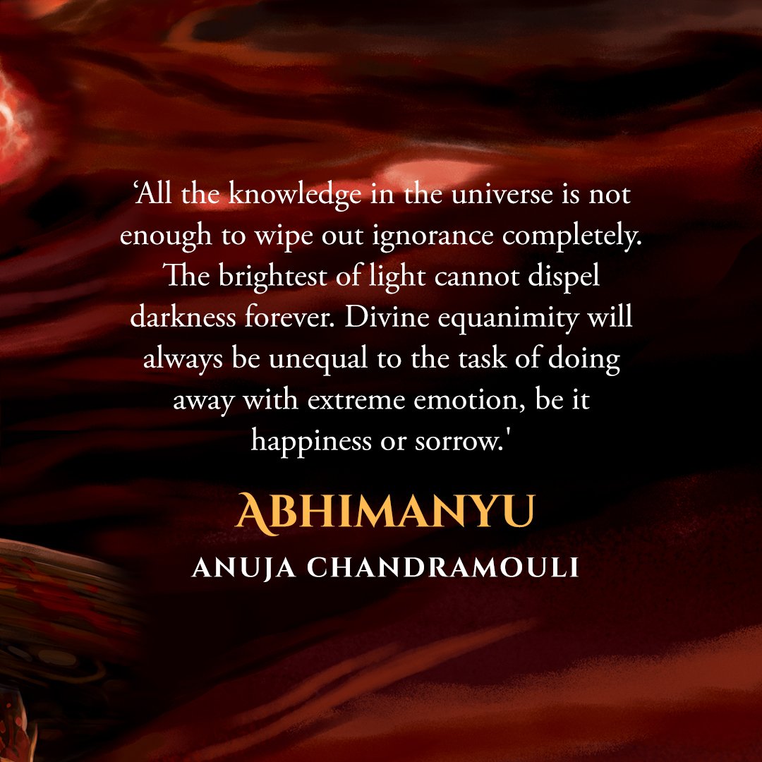 Leadstart_P's tweet photo. Abhimanyu by @anujamouli unfolds the story of one of the most luminous heroes of the ancient Indian epic- the Mahabharata.
Grab your copies now -
https://t.co/KouCSv7Cxz
#Abhimanyu #AnujaChandramouli #mythology #mythologybooks #Leadstart #LeadstartBooks #books #read https://t.co/CaY1ecHkqo