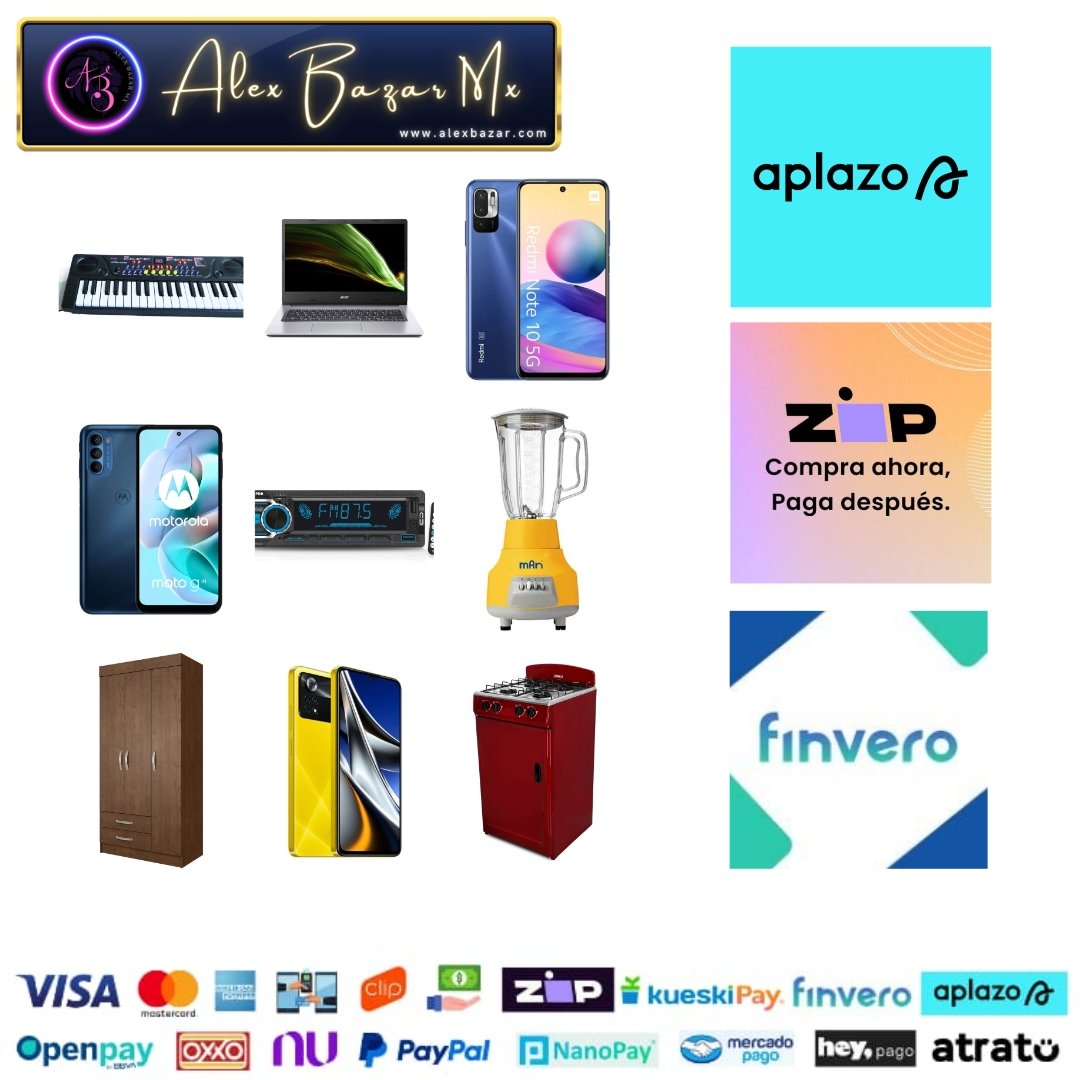 abazarmx's tweet photo. ¿Sabías Que Con Nosotros Ya Es Posible Comprar Pagando Después?

Solo tienes que ir a nuestro sitio, iniciar tu proceso de compra en nuestra tienda y selecciona como forma de pago: APLAZO, FINVERO, ZIP o KUESKI PAY.

Disfruta de tu compra!!!

Visita:https://t.co/uLJNMkTibS https://t.co/4ZtQHNa8lW