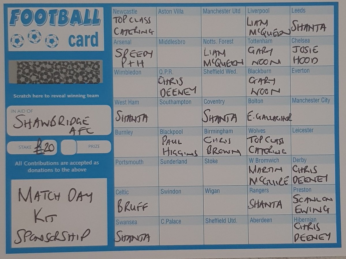 Chance for a business to win 18 months matchday kit sponsorship. Only £20 per team. Thanks to our previous sponsors for your support and partnership 🤝🏻

<a href="/OfficialSMAFA/">SMAFA</a> 
<a href="/ScotAmFA/">Scottish Amateur FA</a> 
<a href="/scottish_aff/">AmateurFixturesResultsSCO</a>