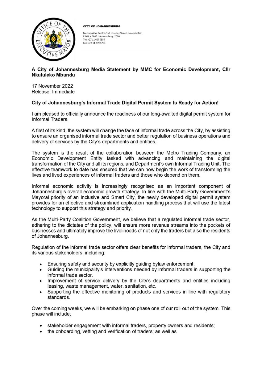 Office of the MMC for Economic Development tweet media