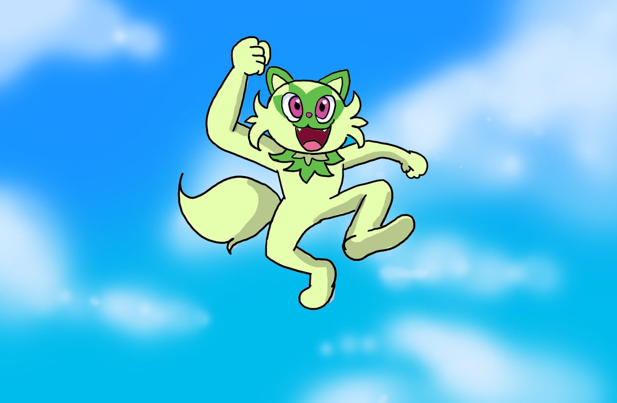 pokemon (creature) fangs solo no humans sky open mouth cloud  illustration images