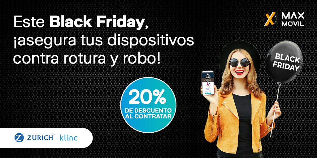 ¡Se acerca Black Friday!
Protege tu móvil con un 20% de descuento con Klinc.✨

Selecciona la casilla de "Seguro Anual" antes de realizar la compra y despreocúpate.😎

👉maxmovil.com