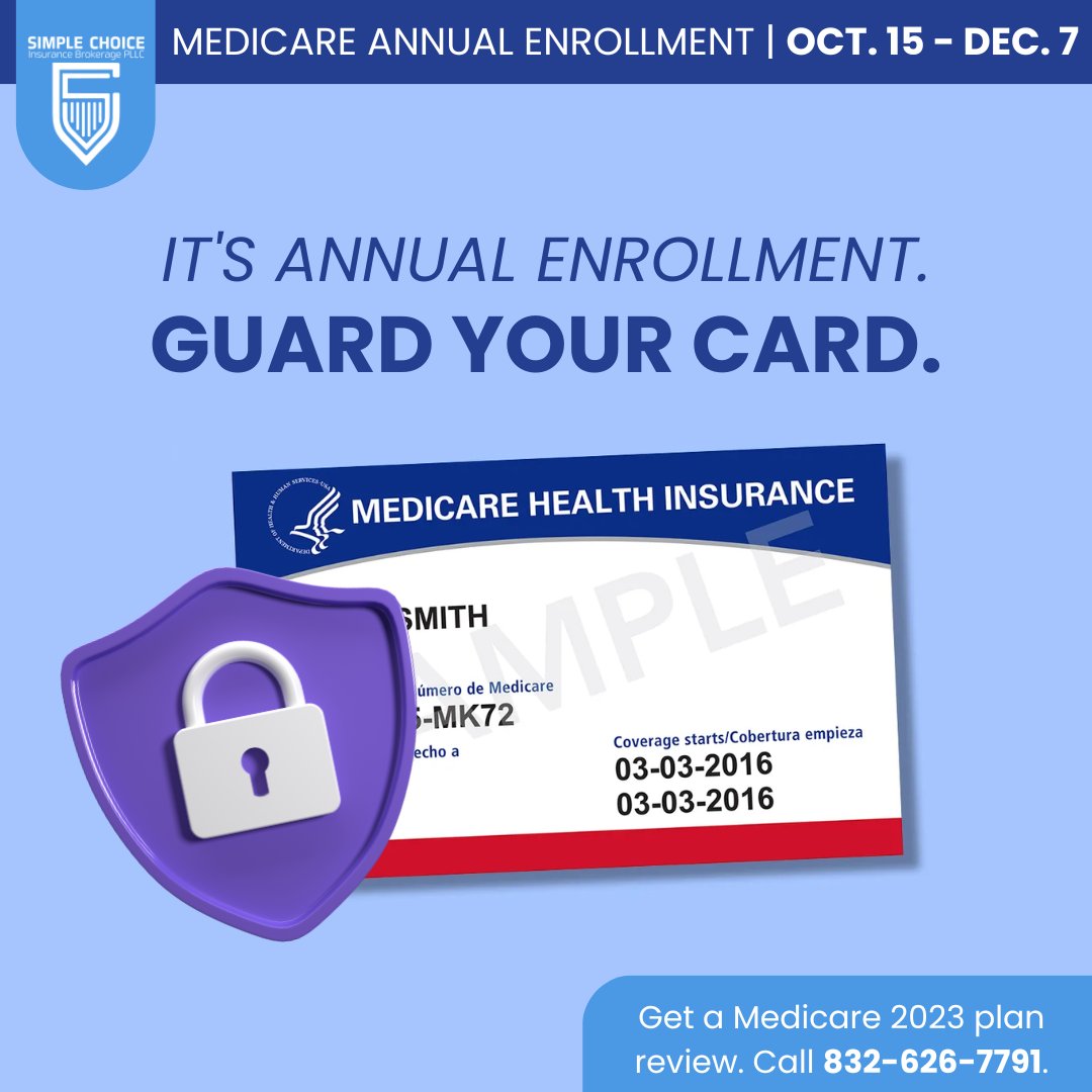 simplechoiceib's tweet image. Scammers never stop looking for new ways to con us—especially during #Medicare Annual Enrollment. Don’t give them the chance! Never give out your Medicare Number over the phone to unknown or unexpected callers.
#seniorprotection #simplechoice