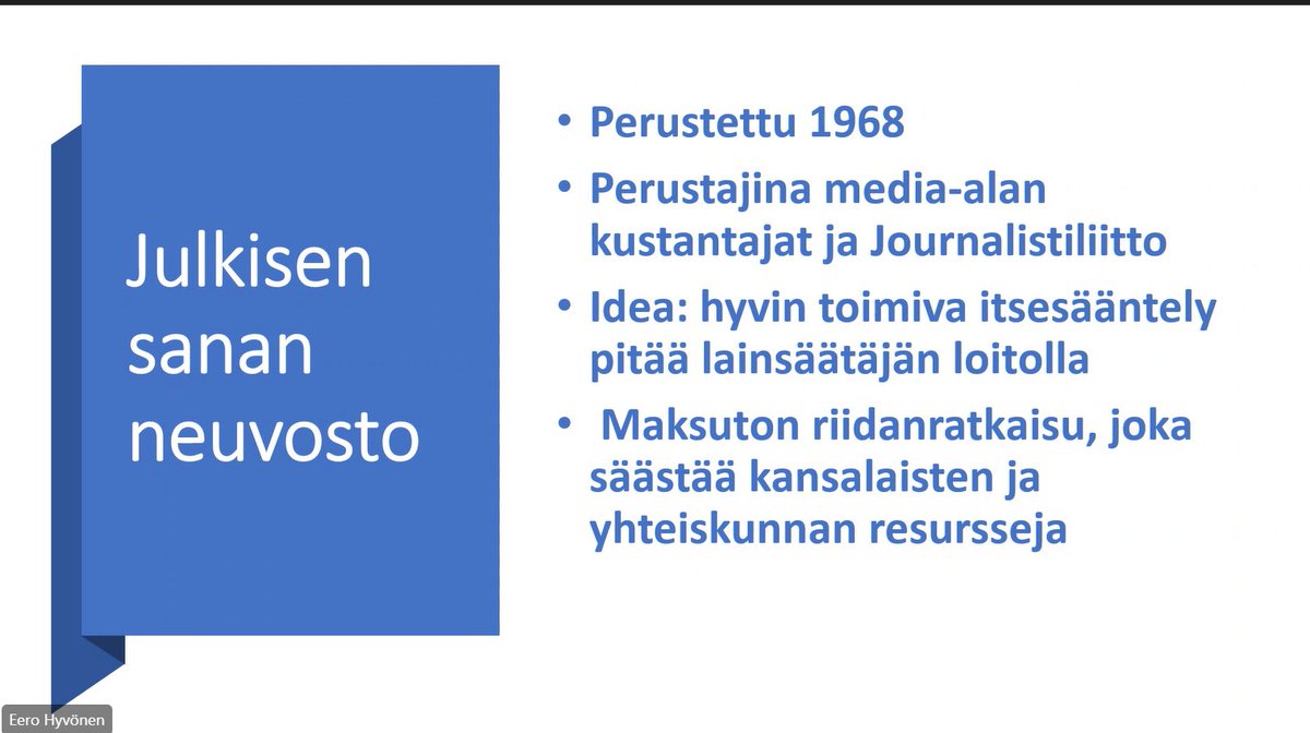 JNS:n puheenjohtaja Eero Hyvönen kouluttaa tänään maataloustoimittajia. #journalistinohjeet Suomessa on varsin vapaa media myös siksi, että meillä on itsesääntelyä eli JNS.